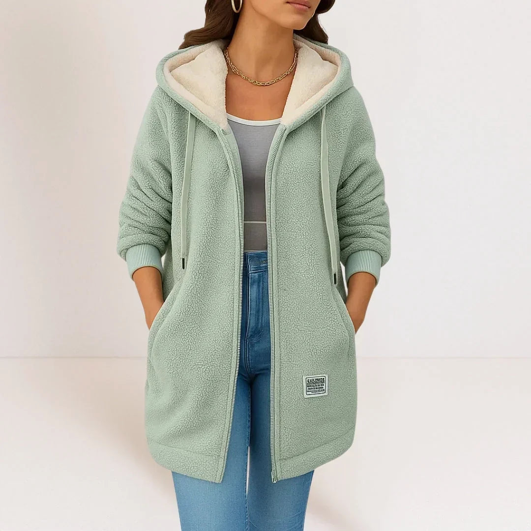 Calveris – Long Hooded Fleece Jacket
