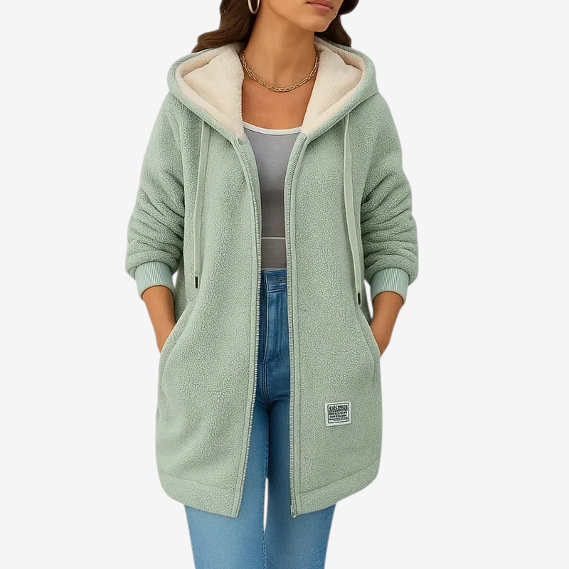 Calveris – Long Hooded Fleece Jacket
