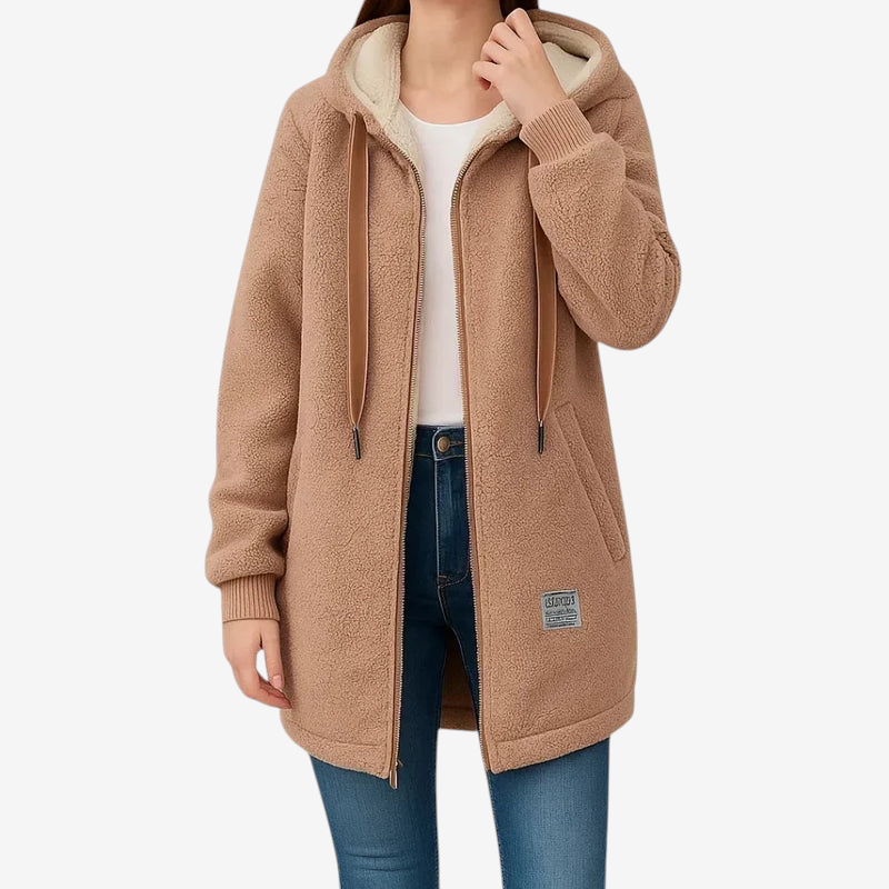 Calveris – Long Hooded Fleece Jacket