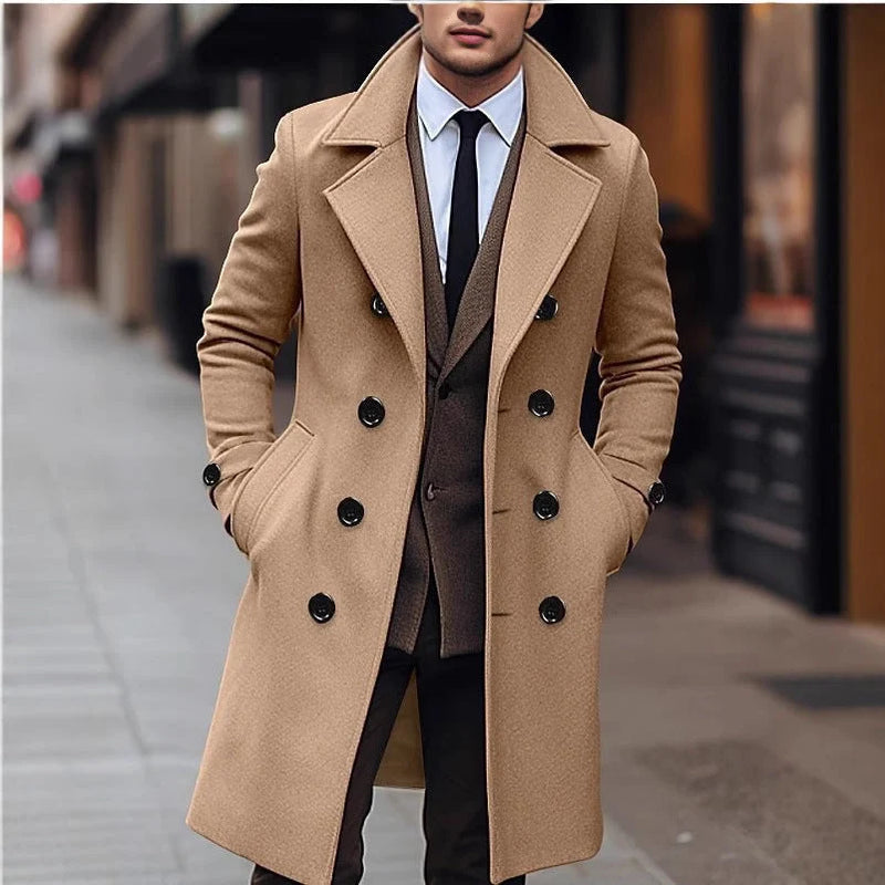 Velqorin – Dvouřadý kabát se širokým klopovým límcem