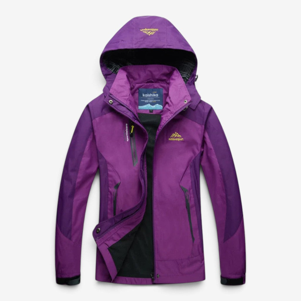 Coverly - Cappotto da donna con cappuccio integrato e fodera