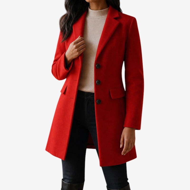 Zorevian – Cappotto sartoriale di media lunghezza con revers dentellati