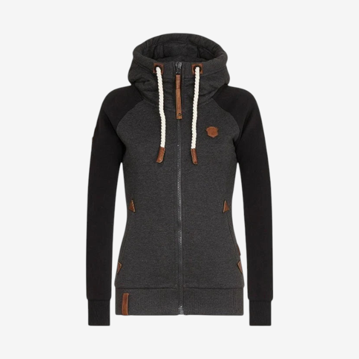Velnovia – Sudadera con capucha forrada y corte entallado