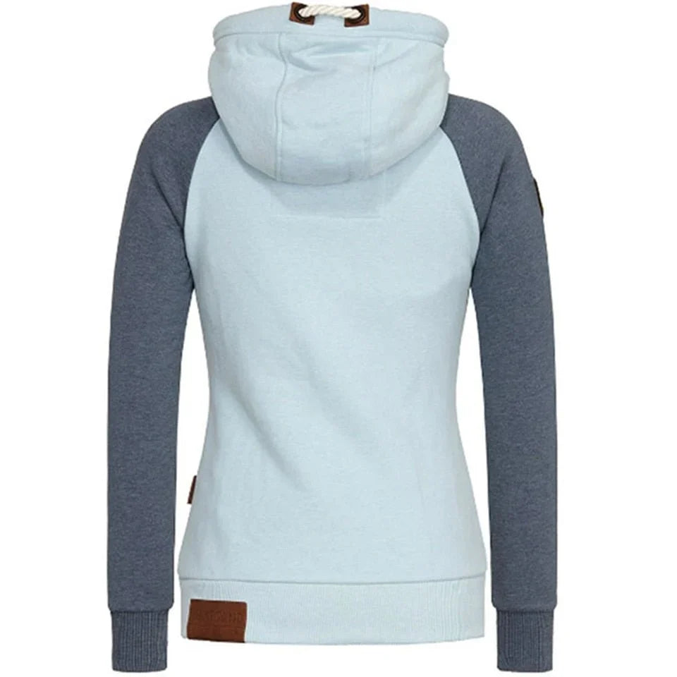 Velnovia – Sudadera con capucha forrada y corte entallado