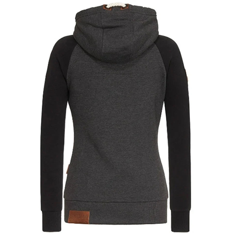 Velnovia – Sudadera con capucha forrada y corte entallado