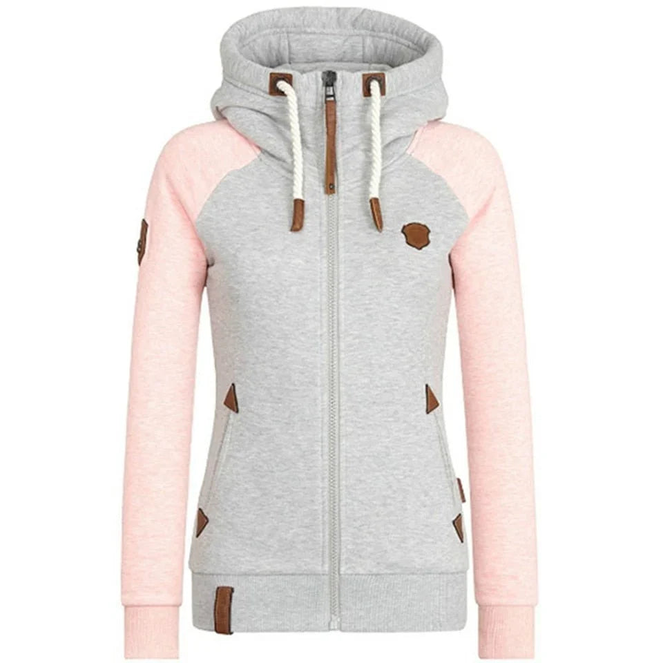 Velnovia – Sudadera con capucha forrada y corte entallado