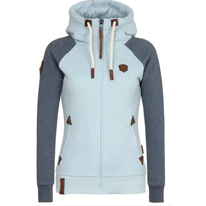 Velnovia – Sudadera con capucha forrada y corte entallado