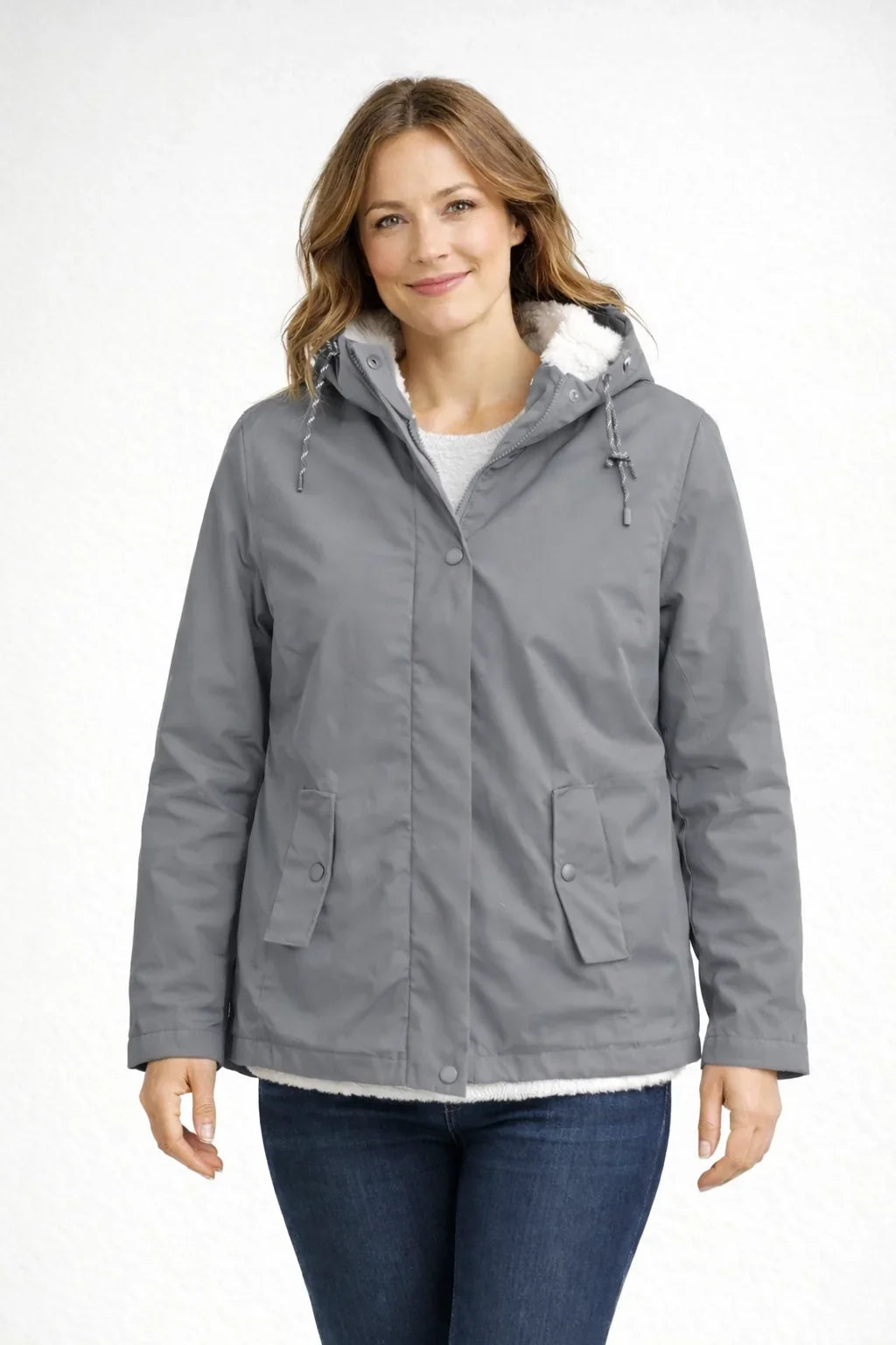 Avelzora – Chaqueta de invierno con capucha y cierre de cremallera integral