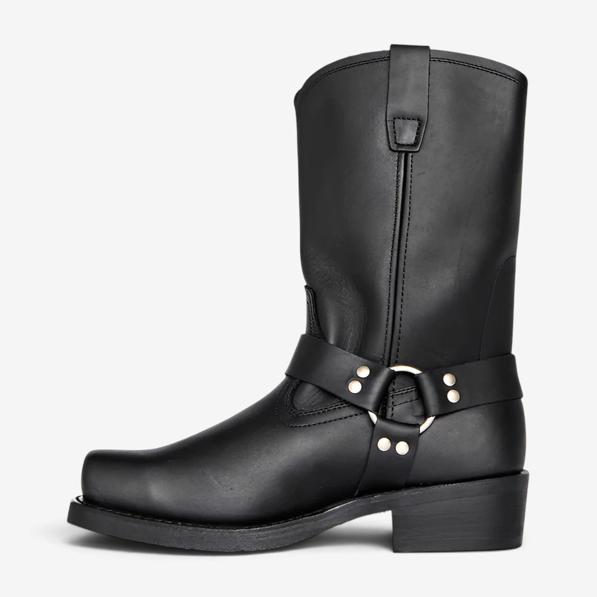 Ravonix – Round Toe Ankle Boots with Buckle Design