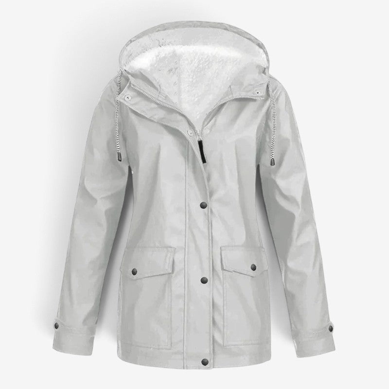 Pockora - Women’s Long Coat with Hood and Pockets