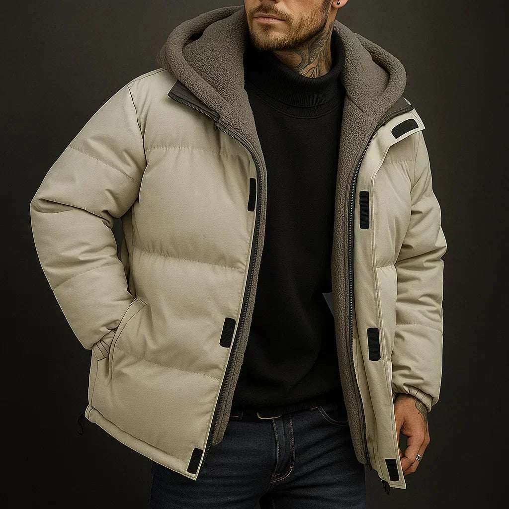 Zelvairo – Hooded Long Coat with Front Zipper
