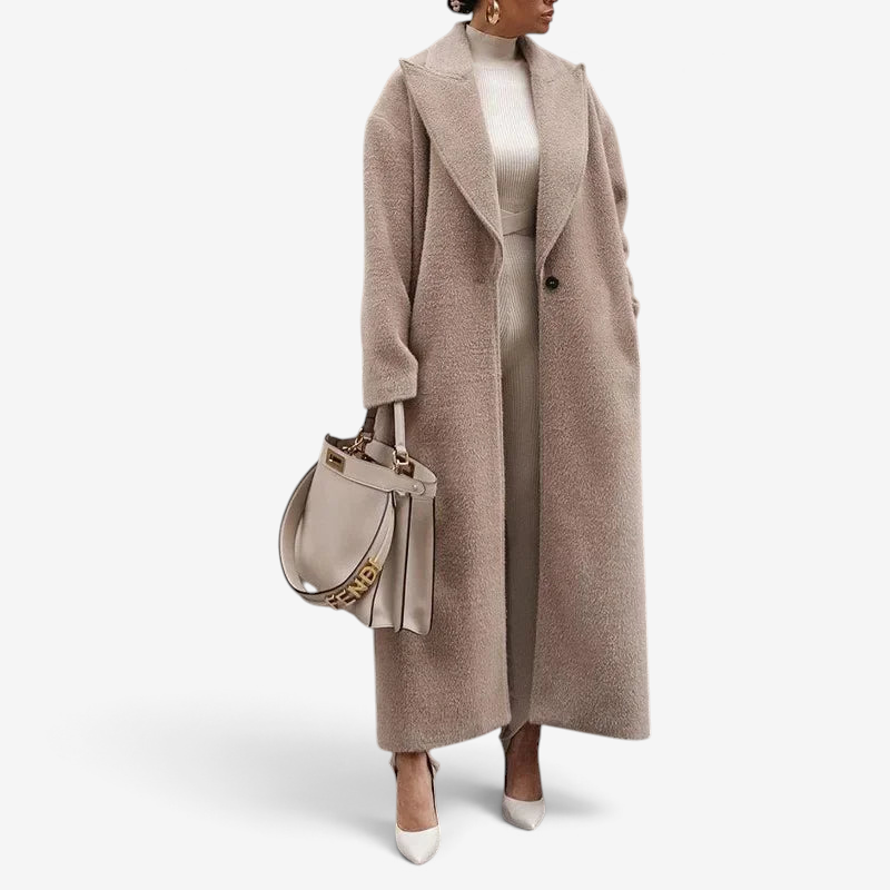 Calvessa – Gabardina cintada com gola de lapela