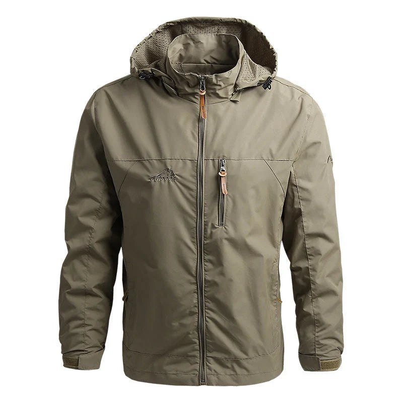 Velqorin – Chaqueta con capucha ajustable y cuello alto