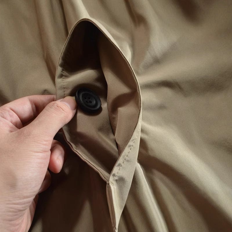 Norqelia – Long Sleeve Coat with Turn-Down Collar