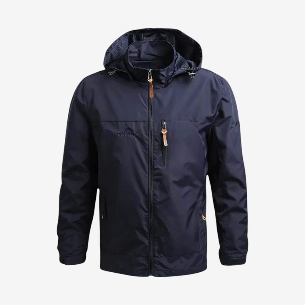 Zavqoria – Hooded Jacket with High Collar and Front Zip Closure