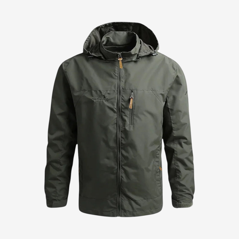 Zavqoria – Hooded Jacket with High Collar and Front Zip Closure