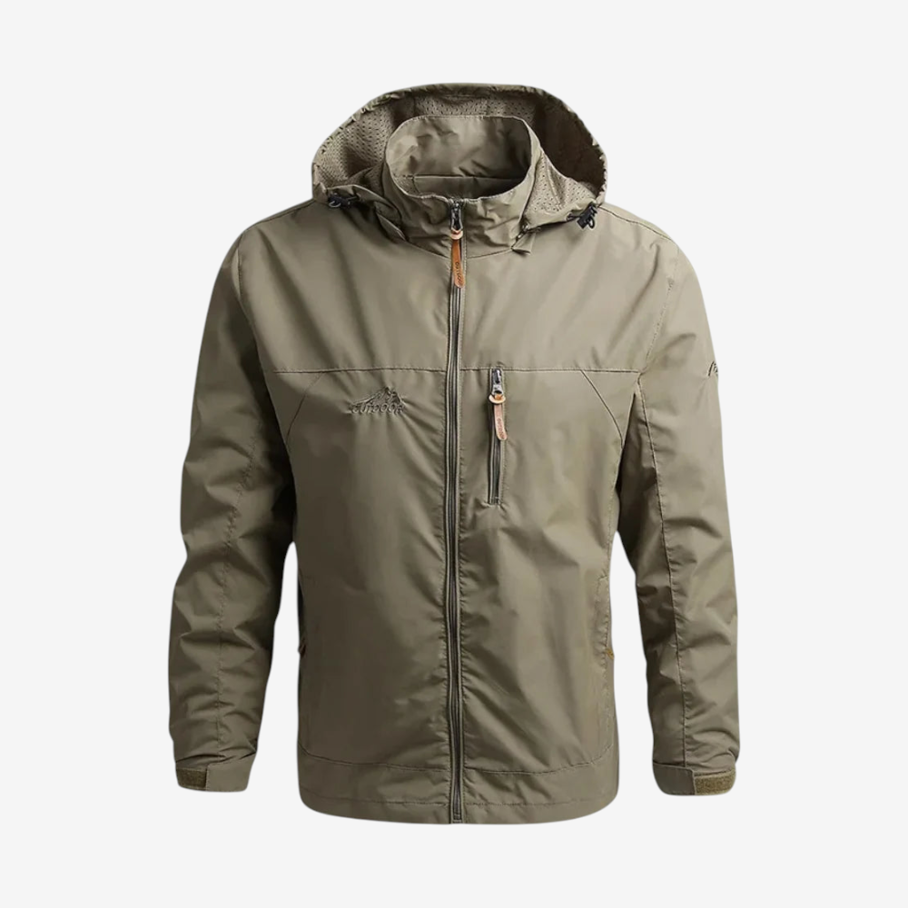 Zavqoria – Hooded Jacket with High Collar and Front Zip Closure