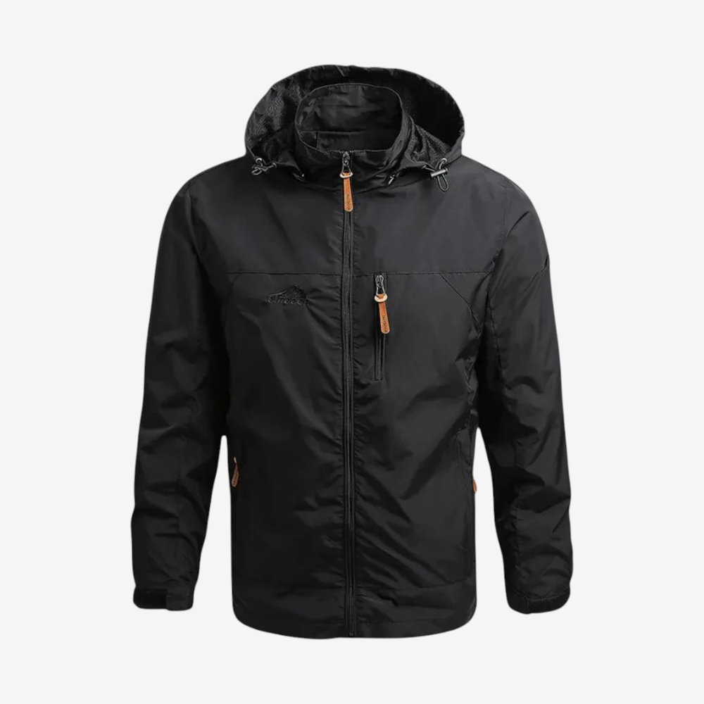 Zavqoria – Hooded Jacket with High Collar and Front Zip Closure
