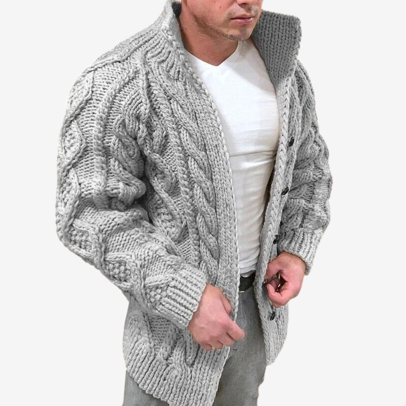 Caldrion – Shawl Collar Cardigan with Button Front