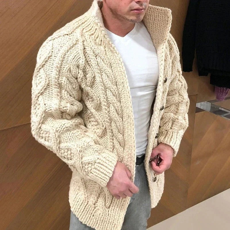 Caldrion – Shawl Collar Cardigan with Button Front
