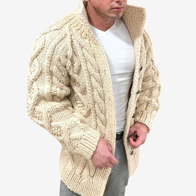 Caldrion – Shawl Collar Cardigan with Button Front
