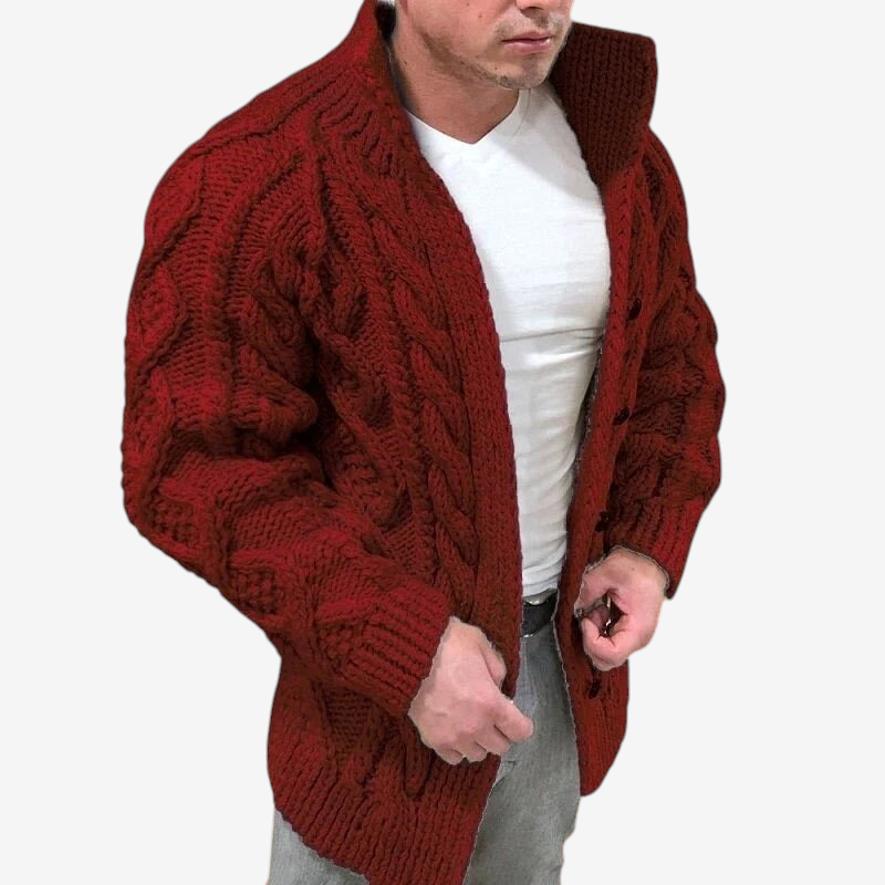 Caldrion – Shawl Collar Cardigan with Button Front
