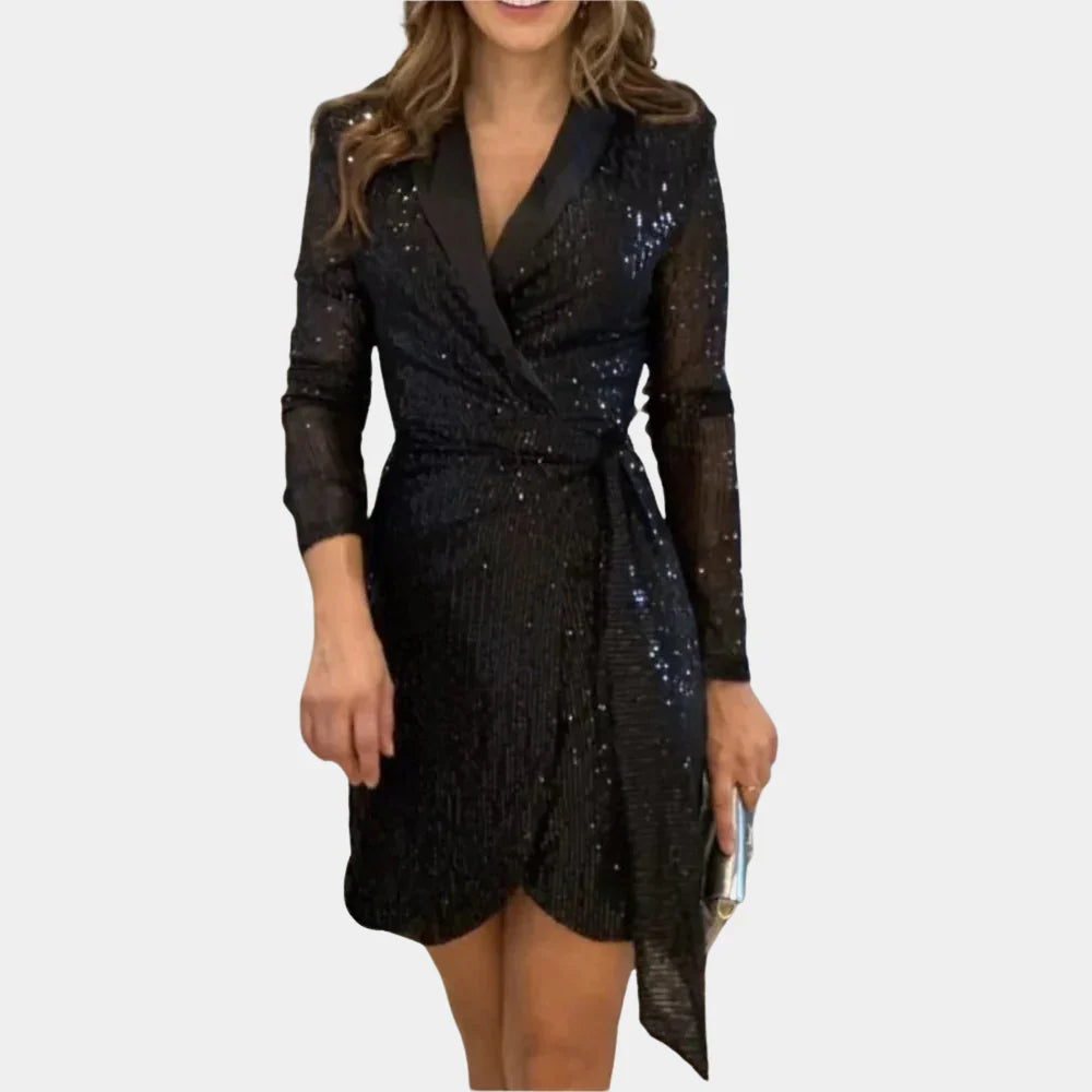 Elsia - Abito blazer con doppia abbottonatura e vita regolabile