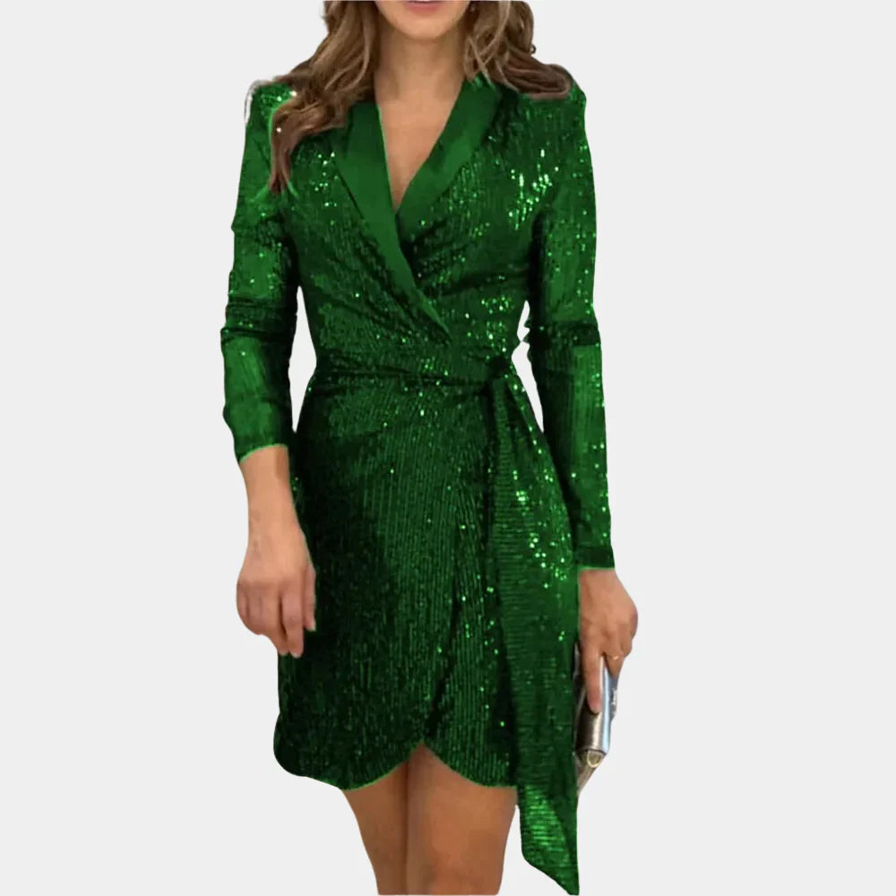 Elsia - Abito blazer con doppia abbottonatura e vita regolabile