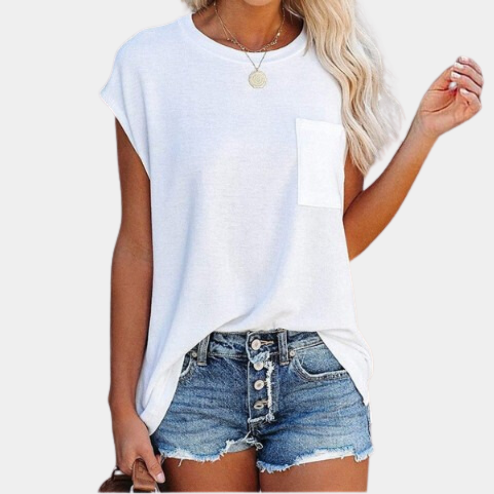 Noa – Modny T-shirt z krótkim rękawem i okrągłym dekoltem