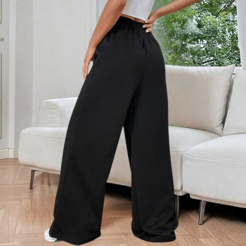 Elena – Pantaloni drepți relaxați cu talie elastică și croială flexibilă