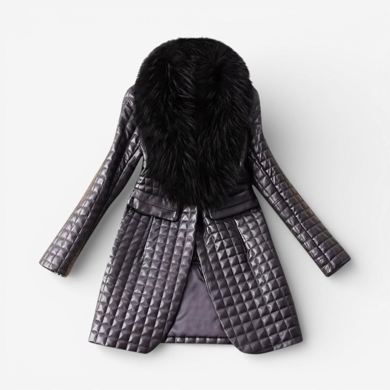 Dila - Cappotto a maniche lunghe con apertura frontale e tasche laterali
