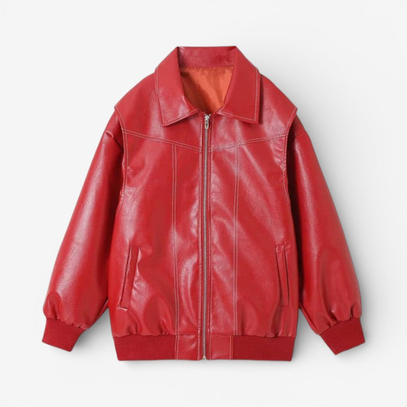 Amelia – Oversized Long Sleeve Jacket with Zipper