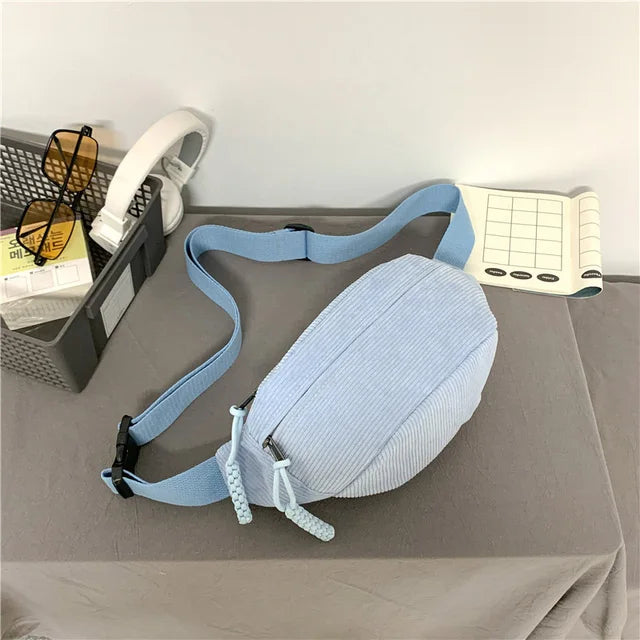 Anna - Spacious corduroy shoulder bag with practical design