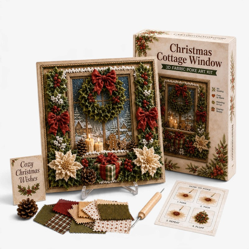 Stitchmas - Kit de manualidades con tela 3D y plantilla precortada