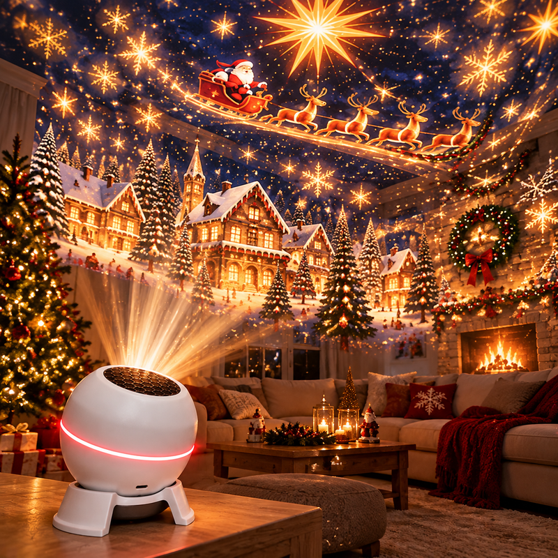 Projilume – Projecteur de Noël avec projections festives animées
