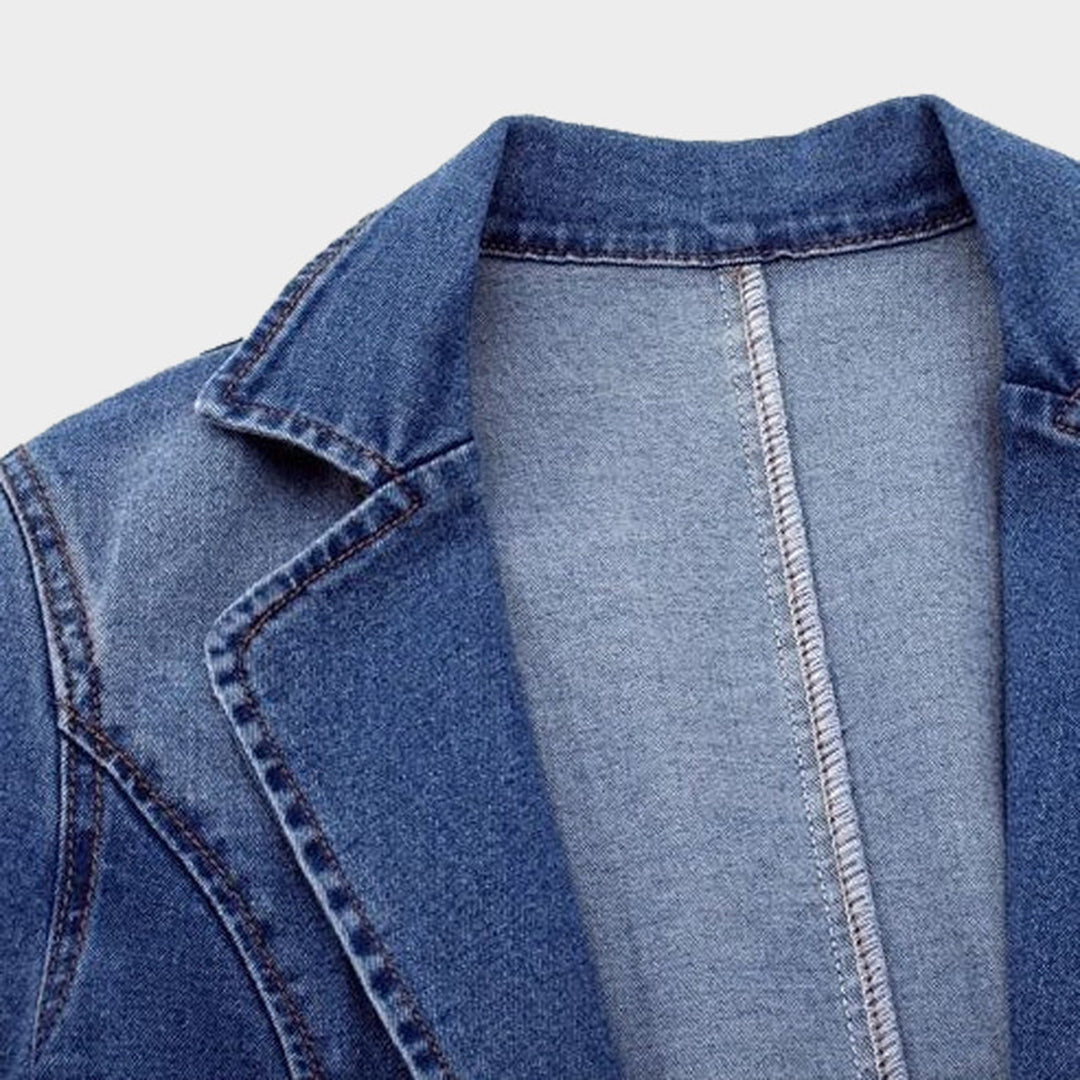 Isla - Elegancka kurtka jeansowa z zapięciem na guziki z przodu