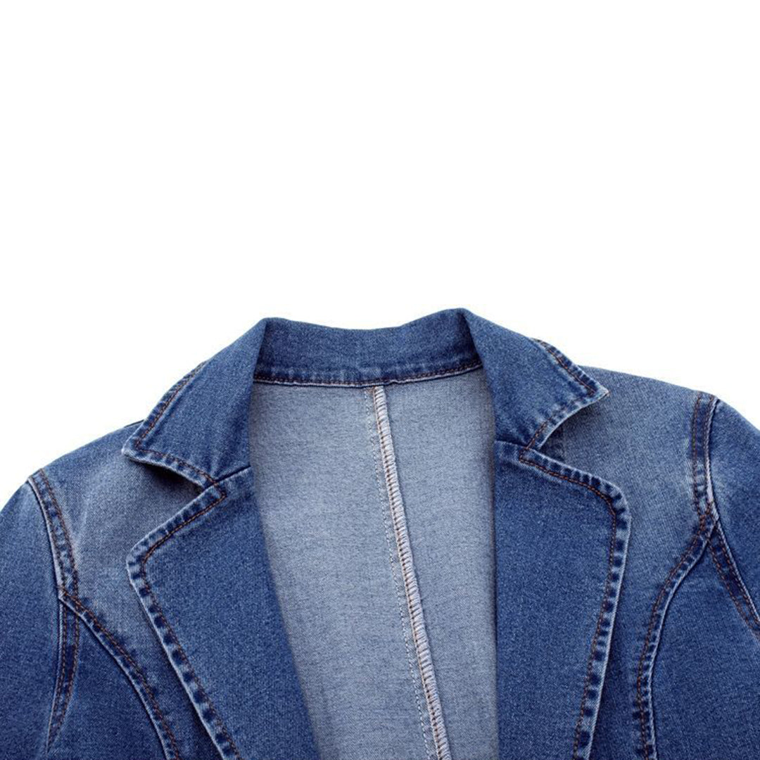 Isla - Elegancka kurtka jeansowa z zapięciem na guziki z przodu