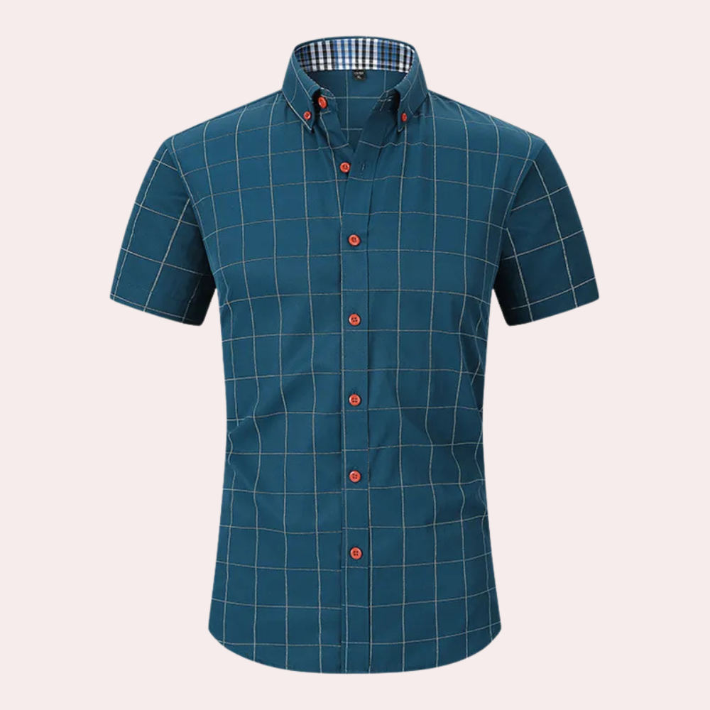 Niels - Classic plaid shirt with front buttons