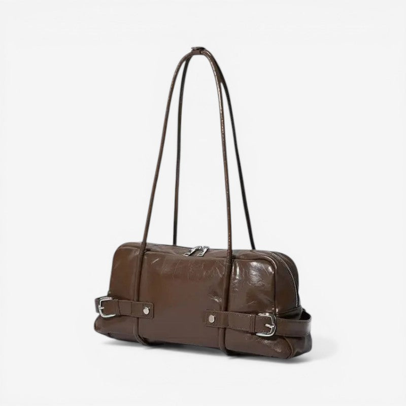 Borsa a tracolla da donna con cerniera e tracolla lunga