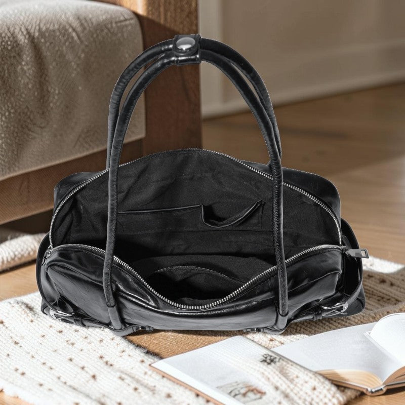 Borsa a tracolla da donna con cerniera e tracolla lunga