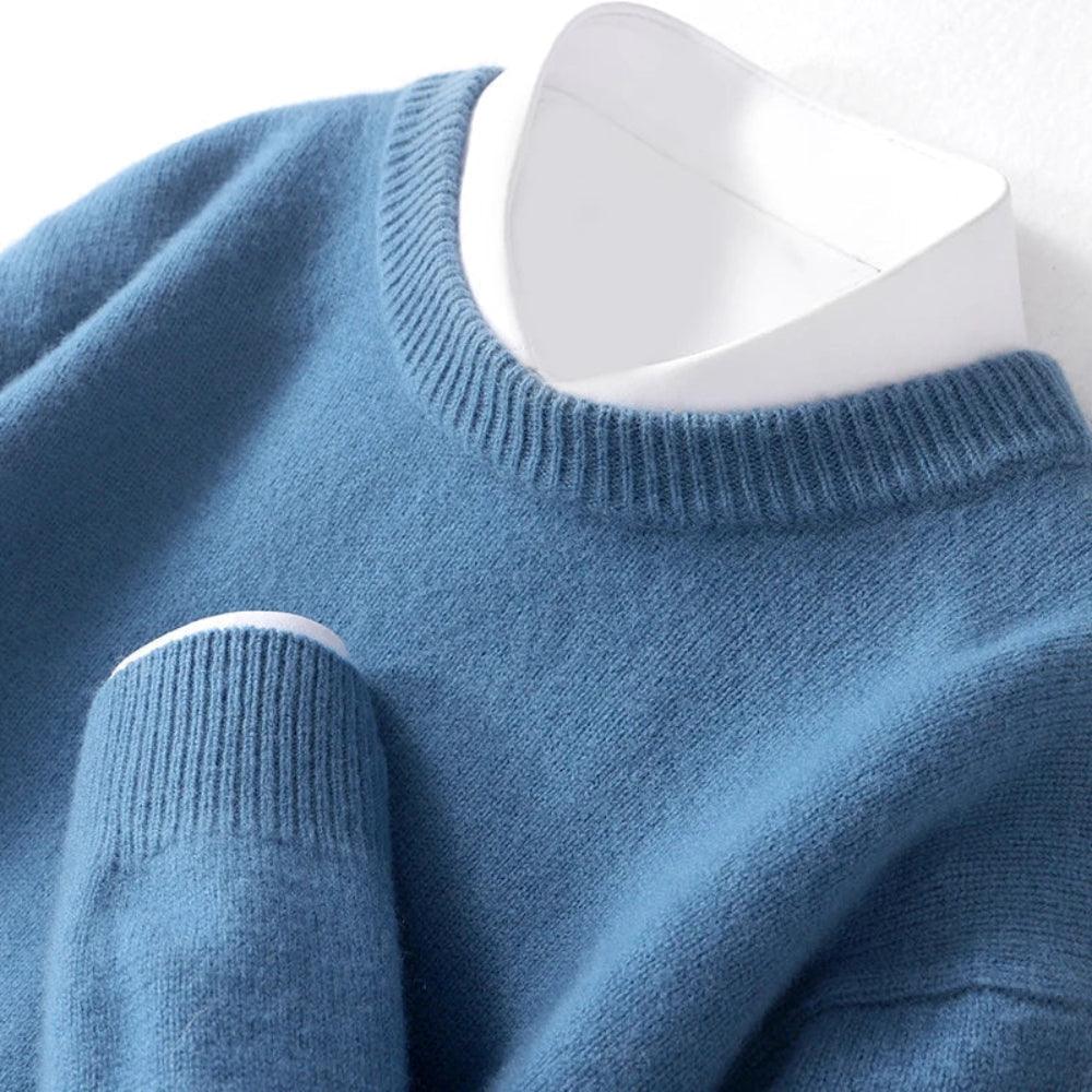 RibbedCrewline – Classic Crewneck Sweater with Ribbed Cuffs and Hem