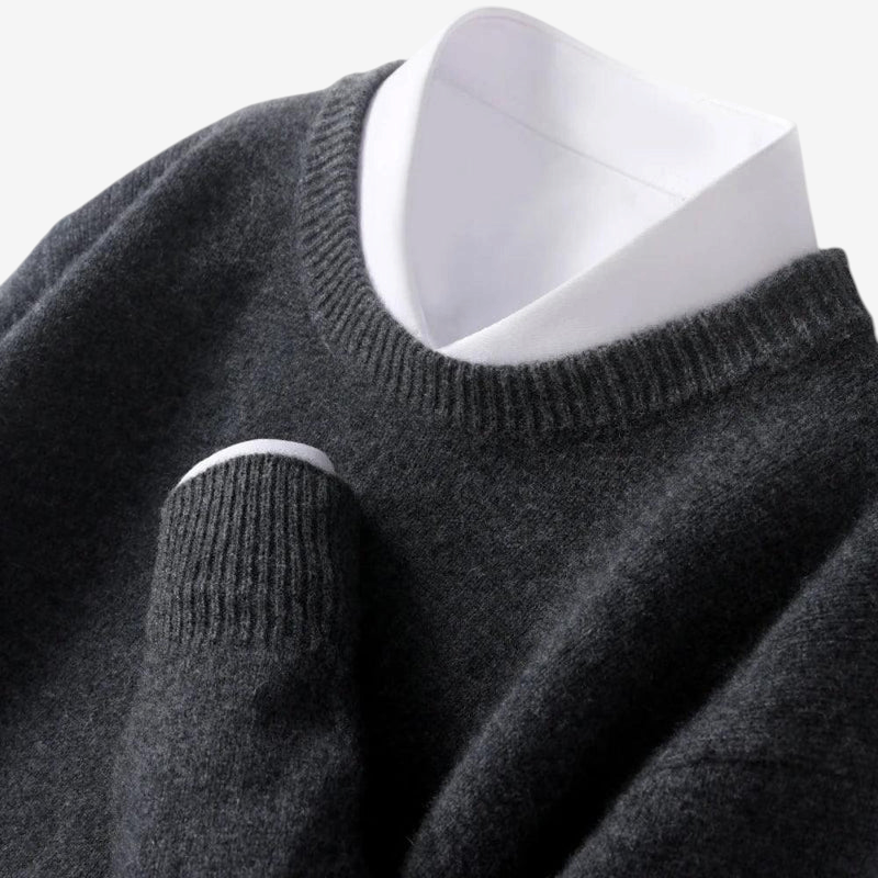 RibbedCrewline – Classic Crewneck Sweater with Ribbed Cuffs and Hem