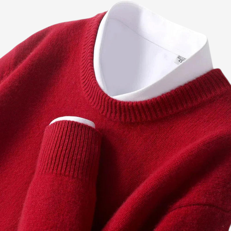 RibbedCrewline – Classic Crewneck Sweater with Ribbed Cuffs and Hem