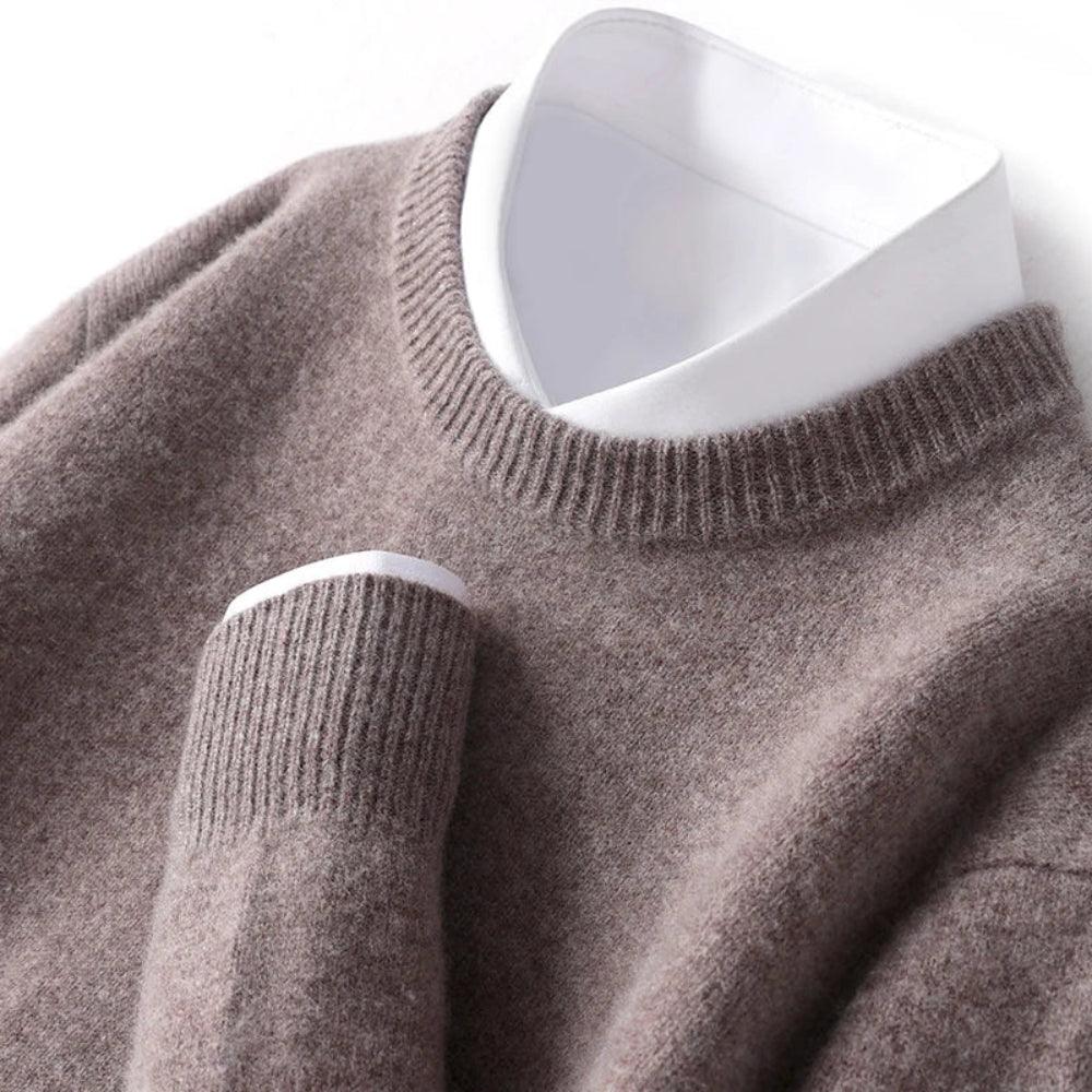 RibbedCrewline – Classic Crewneck Sweater with Ribbed Cuffs and Hem