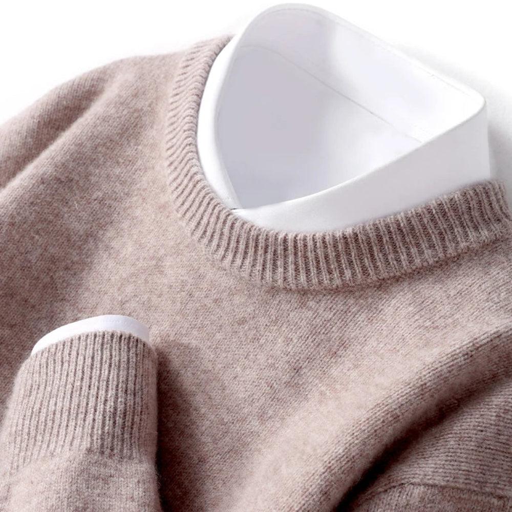 RibbedCrewline – Classic Crewneck Sweater with Ribbed Cuffs and Hem