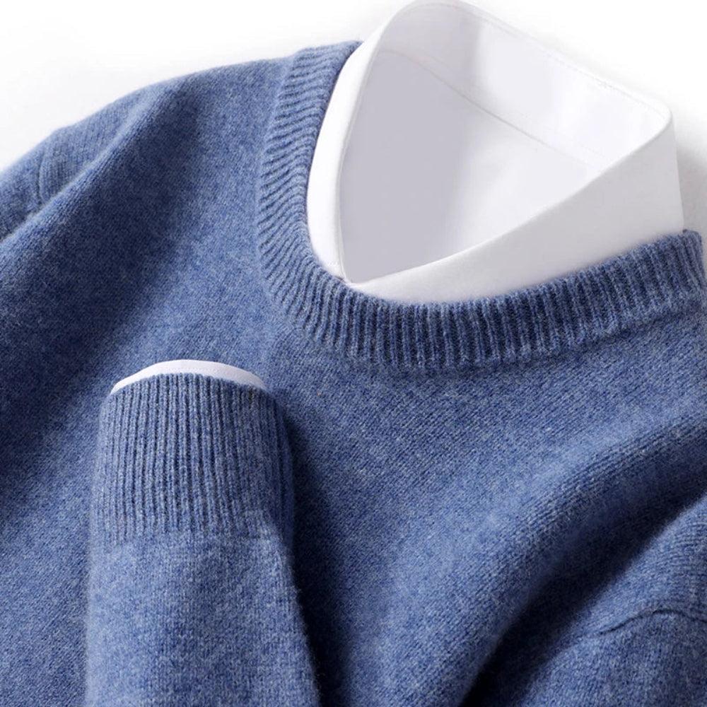 RibbedCrewline – Classic Crewneck Sweater with Ribbed Cuffs and Hem
