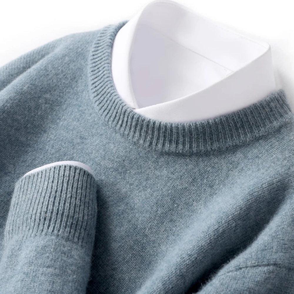 RibbedCrewline – Classic Crewneck Sweater with Ribbed Cuffs and Hem