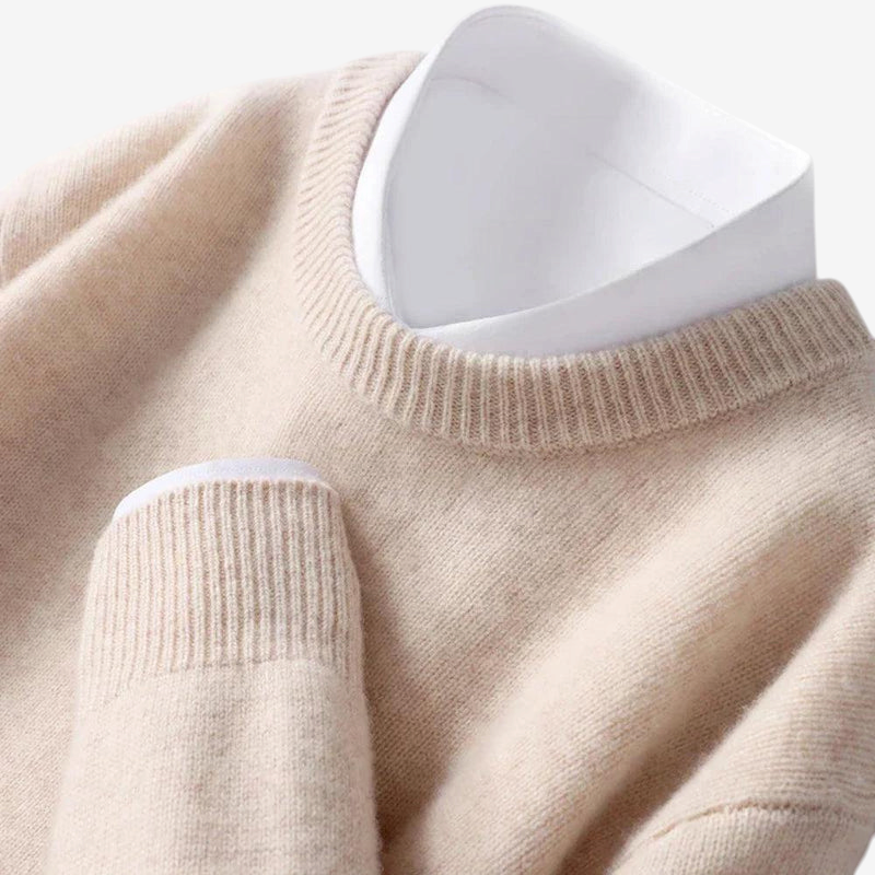 RibbedCrewline – Classic Crewneck Sweater with Ribbed Cuffs and Hem