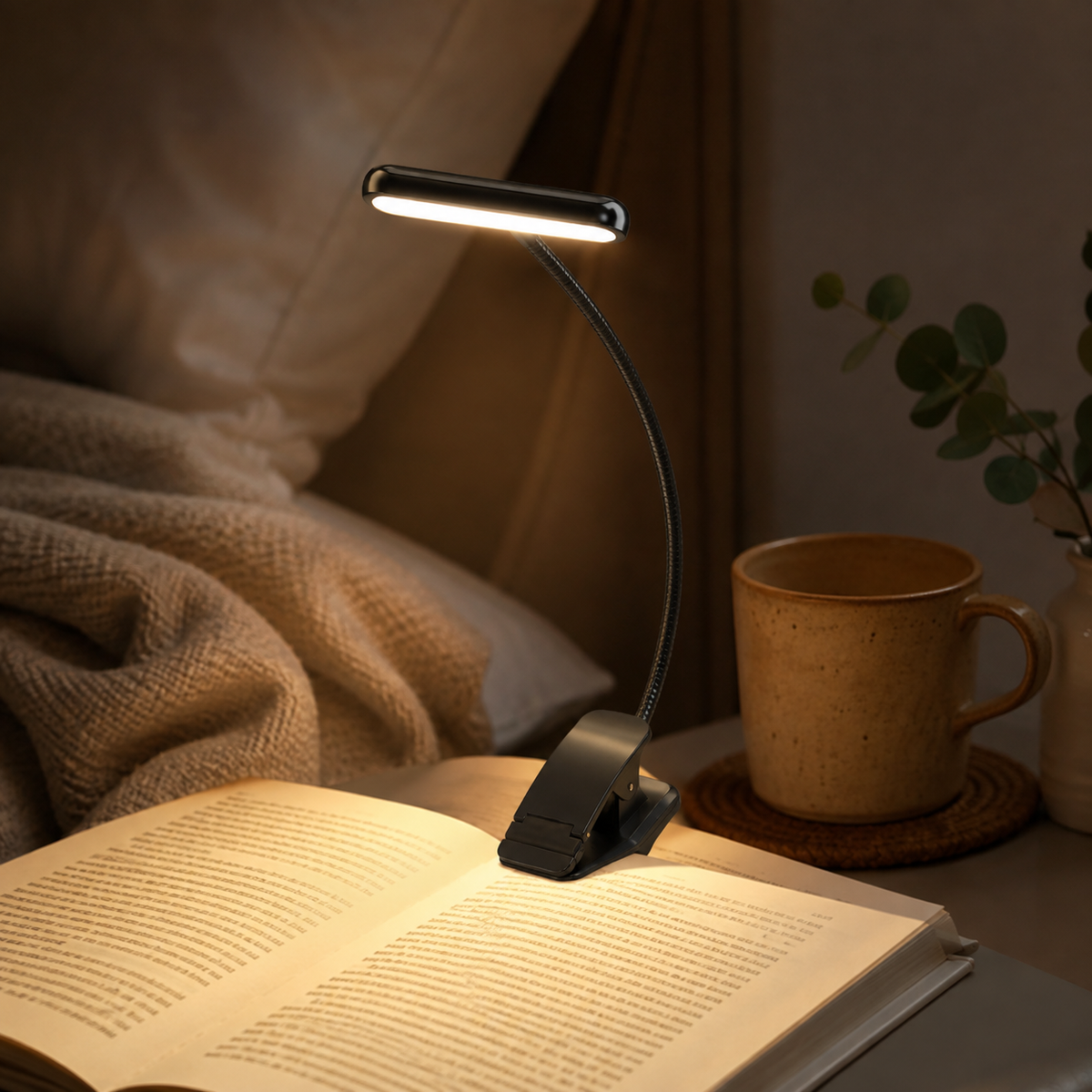 Glowflex - Lampe de lecture à pince avec col flexible