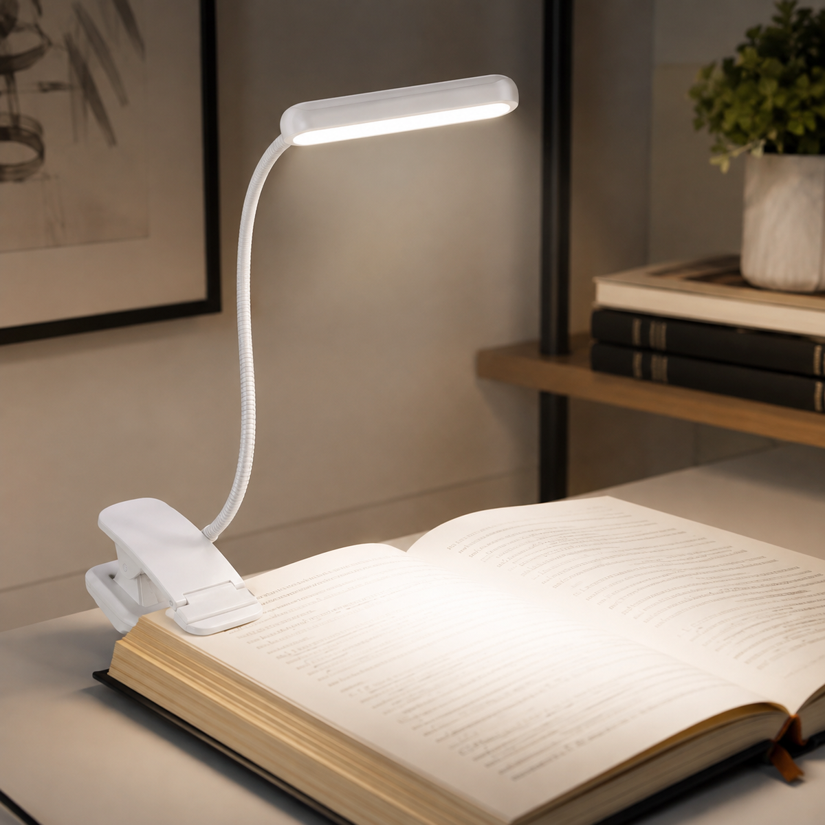 Glowflex - Lampe de lecture à pince avec col flexible